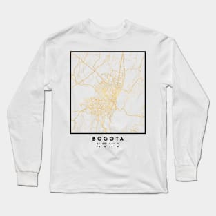 BOGOTA COLOMBIA CITY STREET MAP ART Long Sleeve T-Shirt